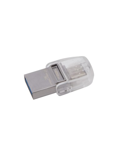Kingston Technology DataTraveler microDuo 3C 128GB unità flash USB USB Type-A   USB Type-C 3.2 Gen 1 (3.1 Gen 1) Argento