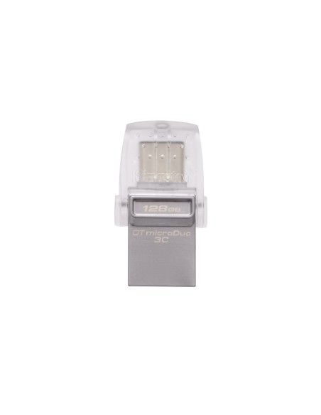 Kingston Technology DataTraveler microDuo 3C 128GB unità flash USB USB Type-A   USB Type-C 3.2 Gen 1 (3.1 Gen 1) Argento