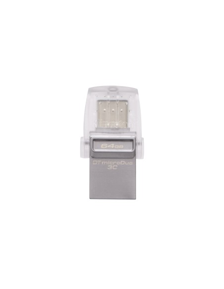 Kingston Technology DataTraveler microDuo 3C 64GB unità flash USB USB Type-A   USB Type-C 3.2 Gen 1 (3.1 Gen 1) Nero