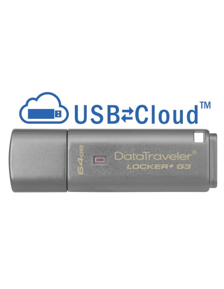 Kingston Technology DataTraveler Locker+ G3 64GB unità flash USB USB tipo A 3.2 Gen 1 (3.1 Gen 1) Argento