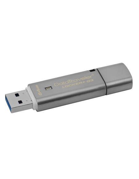 Kingston Technology DataTraveler Locker+ G3 64GB unità flash USB USB tipo A 3.2 Gen 1 (3.1 Gen 1) Argento