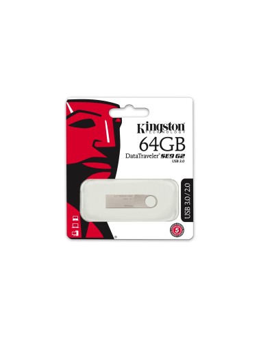 Kingston Technology DataTraveler SE9 G2 64GB unità flash USB USB tipo A 3.2 Gen 1 (3.1 Gen 1) Argento