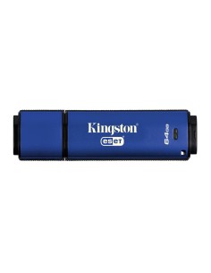 Kingston Technology DataTraveler Vault Privacy 3.0 Anti-Virus 64GB unità flash USB USB tipo A 3.2 Gen 1 (3.1 Gen 1) Blu
