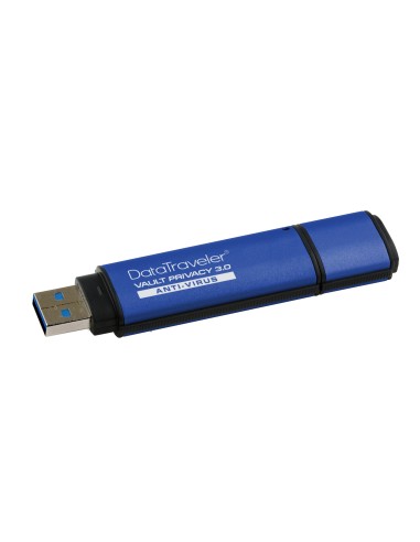 Kingston Technology DataTraveler Vault Privacy 3.0 Anti-Virus 8GB unità flash USB USB tipo A 3.2 Gen 1 (3.1 Gen 1) Blu