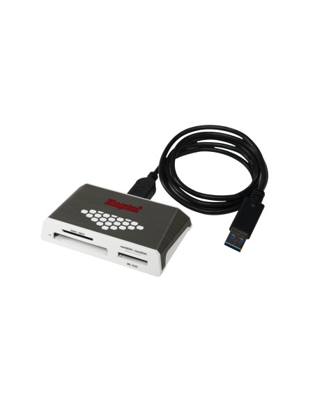 Kingston Technology USB 3.0 High-Speed Media Reader lettore di schede USB 3.2 Gen 1 (3.1 Gen 1) Grigio, Bianco