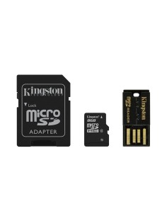 Kingston Technology 8GB Multi Kit MicroSDHC Flash Classe 4