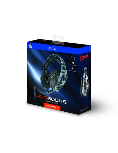 POLY RIG 500HS Auricolare Cablato A Padiglione Giocare Nero, Cachi