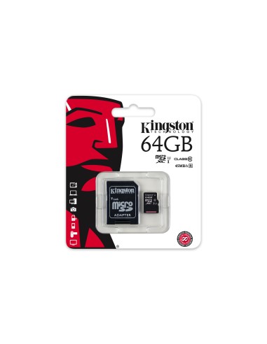Kingston Technology microSDXC Class 10 UHS-I Card 64GB Classe 10