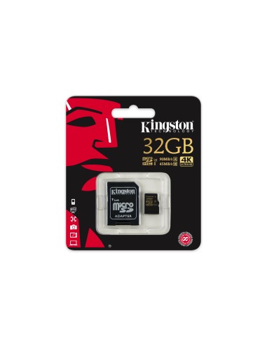 Kingston Technology Gold microSD UHS-I Speed Class 3 (U3) 32GB MicroSDHC Classe 3