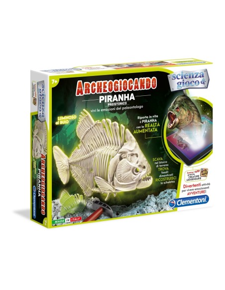 Clementoni Archeogiocando - Piranha Luminoso al Buio