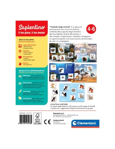 Clementoni Sapientino Tombola Degli Animali