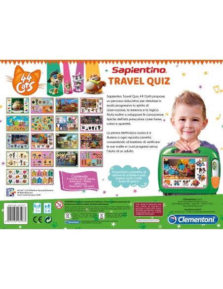Clementoni Sapientino Travel Quiz 44 Gatti