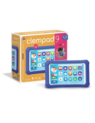 Clementoni Clempad 9 3G 16 GB 20,3 cm (8") 2 GB Wi-Fi 4 (802.11n) Android 9.0 Blu, Bianco