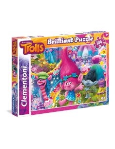 Clementoni Trolls - 104 pezzi - Brilliant Puzzle