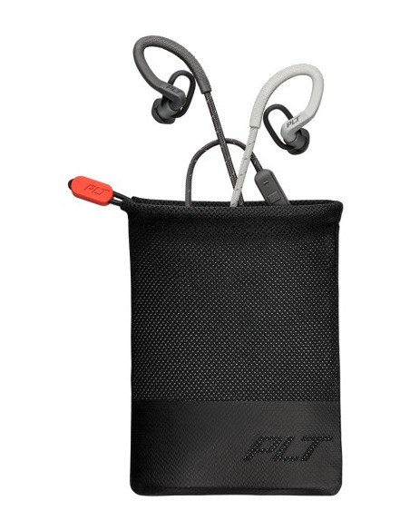 POLY BackBeat Fit 350 Auricolare Wireless A clip, In-ear Sport Bluetooth Grigio, Bianco