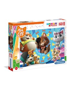 Clementoni 44 Cats Puzzle di contorno 60 pz Cartoni