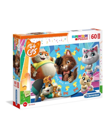 Clementoni 44 Cats Puzzle di contorno 60 pz Cartoni