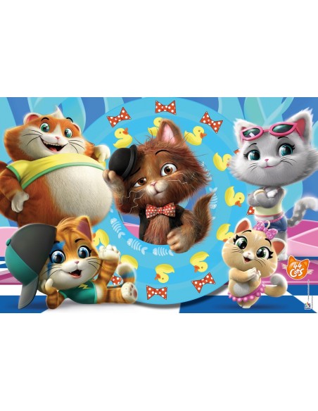 Clementoni 44 Cats Puzzle di contorno 60 pz Cartoni