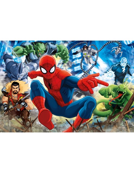 Clementoni Marvel Ultimate Spider-Man and the Sinister Six Puzzle di contorno 104 pz Fumetti