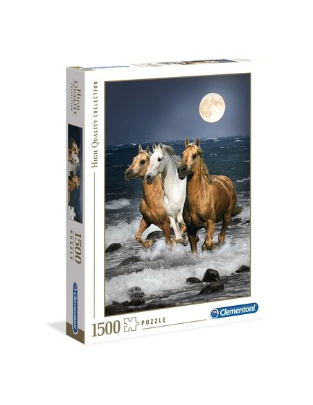 Clementoni Cavalli in corsa Puzzle di contorno 1500 pz Animali
