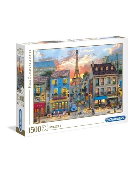 Clementoni Street of Paris Puzzle di contorno 1500 pz Città