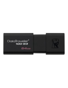 Kingston Technology DataTraveler 100 G3 unità flash USB 64 GB USB tipo A 3.2 Gen 1 (3.1 Gen 1) Nero