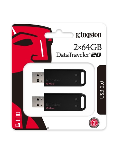 Kingston Technology DataTraveler DT20 unità flash USB 64 GB USB tipo A 2.0 Nero