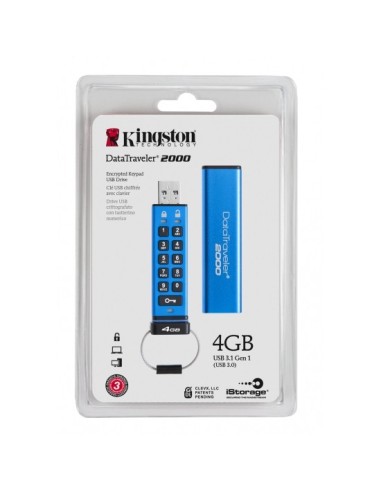 Kingston Technology DataTraveler 2000 4GB unità flash USB USB tipo A 3.2 Gen 1 (3.1 Gen 1) Blu