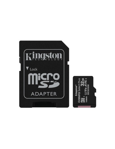 Kingston Technology Scheda micSDHC Canvas Select Plus 100R A1 C10 da 32GB confezione doppia + adattatore singolo