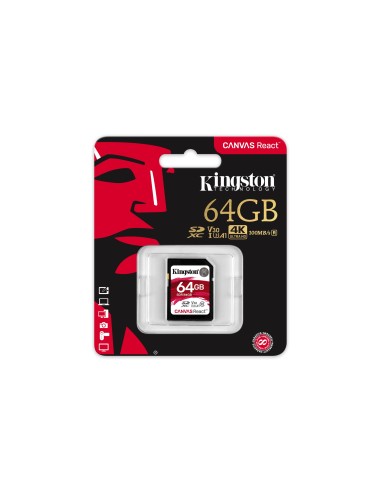 Kingston Technology SD Canvas React 64 GB SDXC UHS-I Classe 10