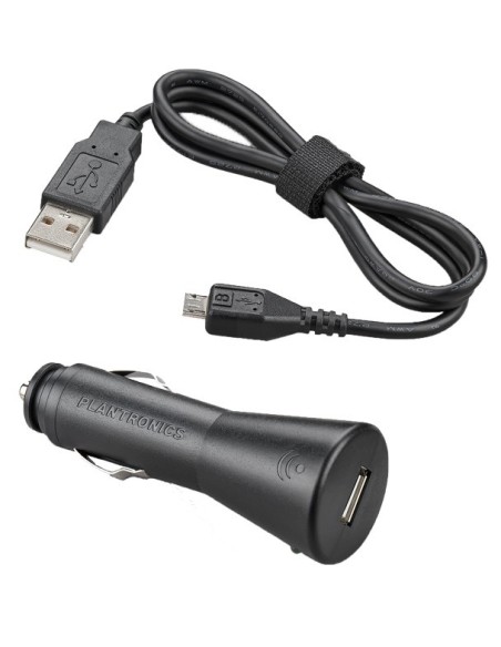 POLY Vehicle Power Charger with Micro USB Auricolare Nero