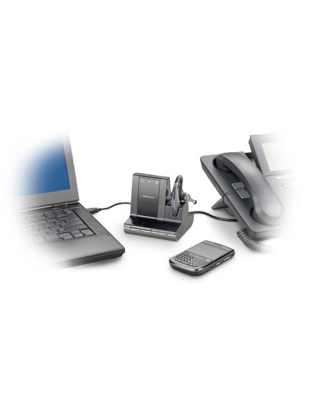 POLY Savi W730 A Auricolare Wireless A clip Ufficio Nero