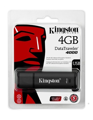 Kingston Technology DataTraveler 4000 4GB unità flash USB USB tipo A 2.0 Nero