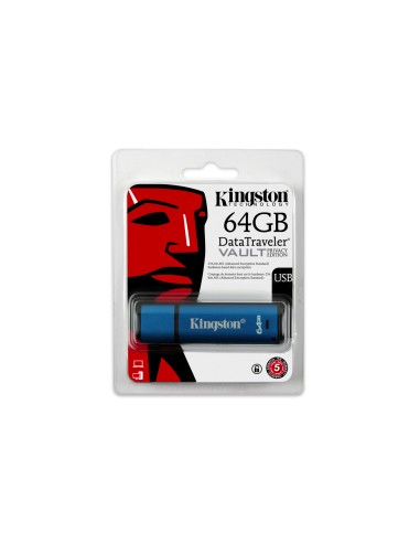 Kingston Technology DataTraveler Vault 64GB unità flash USB USB tipo A 2.0 Blu
