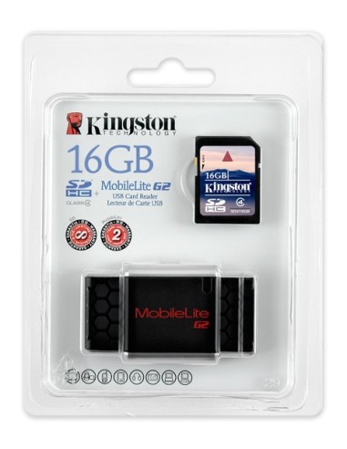 Kingston Technology USB 2.0 Card reader + 16GB SDHC lettore di schede Nero