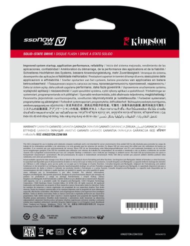 Kingston Technology SSDNow V300 2.5" 240 GB Serial ATA III MLC