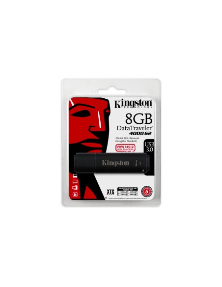 Kingston Technology DataTraveler 4000 G2 8GB unità flash USB USB tipo A 3.2 Gen 1 (3.1 Gen 1) Nero