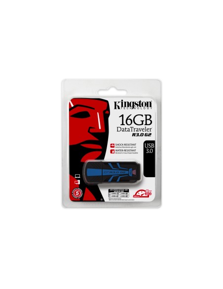 Kingston Technology DataTraveler R3.0 G2 16GB unità flash USB USB tipo A 3.2 Gen 1 (3.1 Gen 1) Nero, Blu