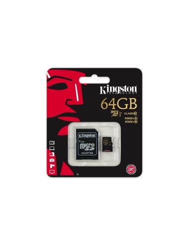 Kingston Technology microSDHC SDXC Class 10 UHS-I 64GB MicroSDXC Classe 10