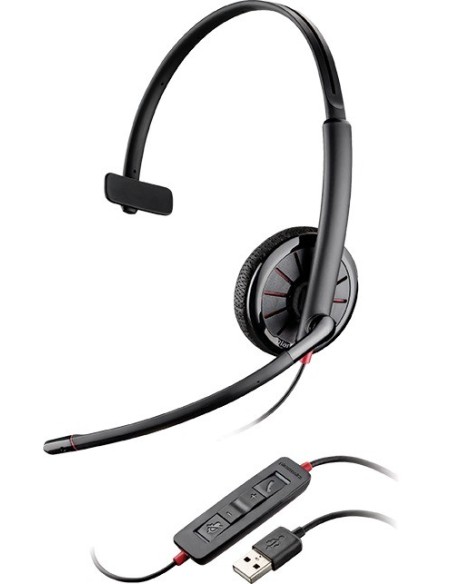 POLY C315-M Auricolare Cablato A Padiglione Musica e Chiamate Nero