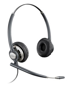 POLY HW291N Auricolare Cablato A Padiglione Ufficio Nero