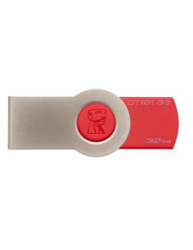 Kingston Technology DataTraveler 101 G3 unità flash USB 32 GB USB tipo A 3.2 Gen 1 (3.1 Gen 1) Metallico, Rosso