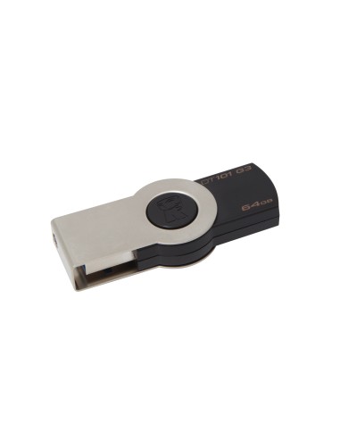 Kingston Technology DataTraveler 101 G3 unità flash USB 64 GB USB tipo A 3.2 Gen 1 (3.1 Gen 1) Nero, Metallico