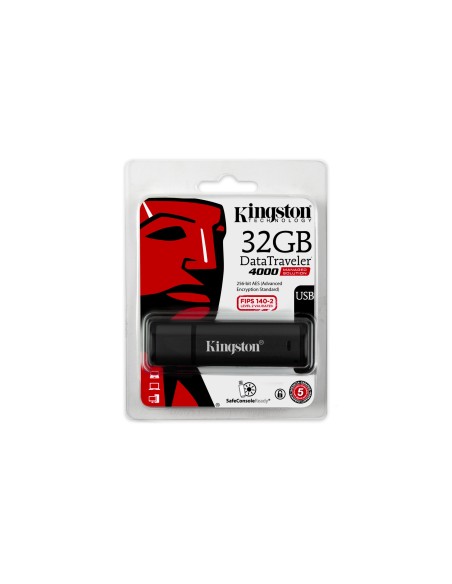 Kingston Technology DataTraveler 4000 Management-Ready 32GB unità flash USB USB tipo A 2.0 Nero