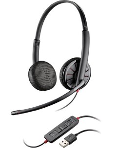 POLY C325 Auricolare Cablato A Padiglione Musica e Chiamate Nero