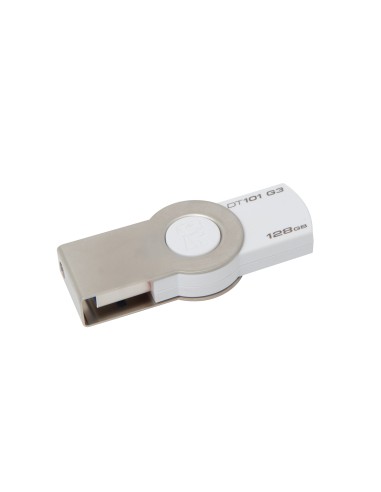 Kingston Technology DataTraveler 101 G3 unità flash USB 128 GB USB tipo A 3.2 Gen 1 (3.1 Gen 1) Metallico, Bianco
