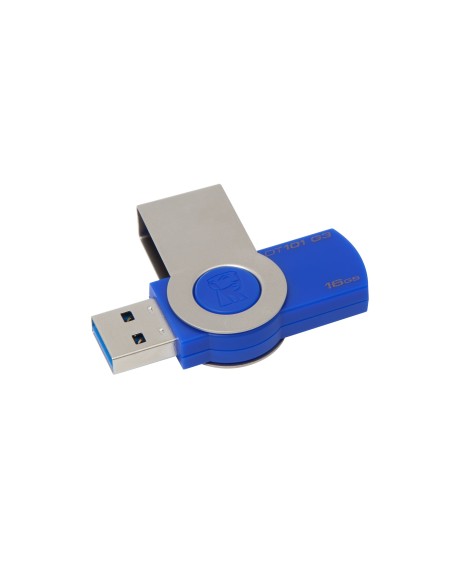 Kingston Technology DataTraveler 101 G3 unità flash USB 16 GB USB tipo A 3.2 Gen 1 (3.1 Gen 1) Blu, Metallico