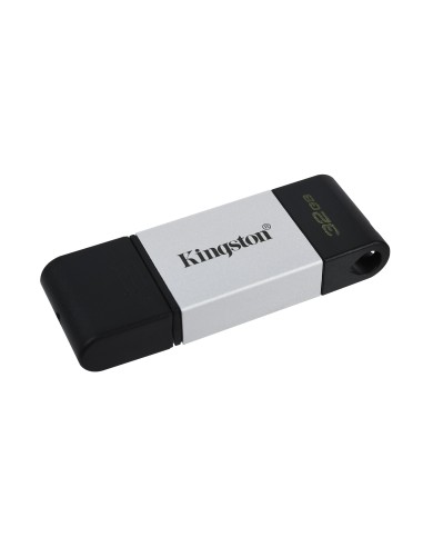 Kingston Technology DataTraveler 80 unità flash USB 32 GB USB tipo-C 3.2 Gen 1 (3.1 Gen 1) Nero, Argento