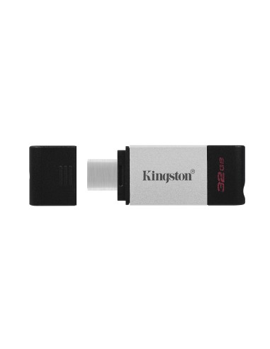 Kingston Technology DataTraveler 80 unità flash USB 32 GB USB tipo-C 3.2 Gen 1 (3.1 Gen 1) Nero, Argento