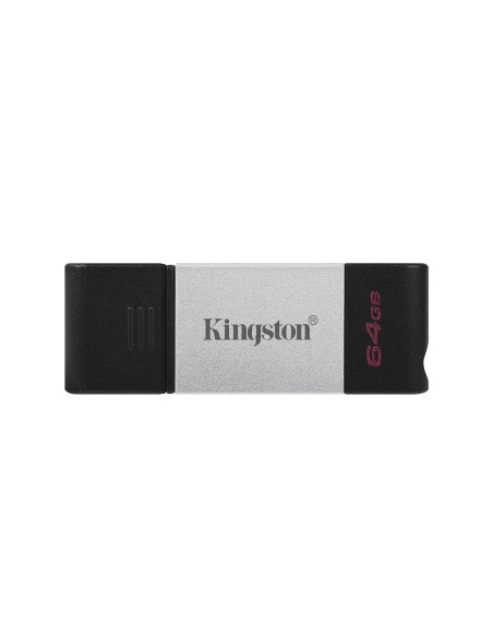 Kingston Technology DataTraveler 80 unità flash USB 64 GB USB tipo-C 3.2 Gen 1 (3.1 Gen 1) Nero, Argento